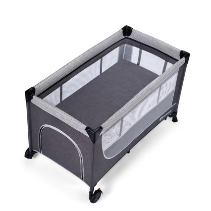 KINDERKRAFT SELECT - Travel crib LEODY grey
