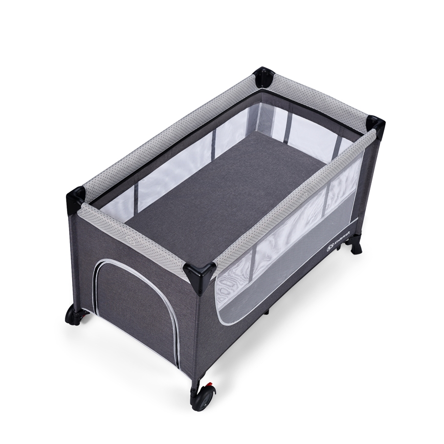 KINDERKRAFT SELECT - Travel crib LEODY grey