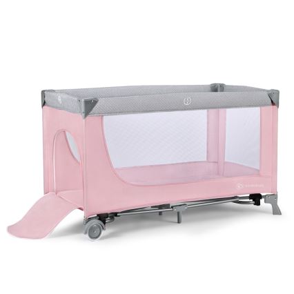 KINDERKRAFT - Travel crib LEODY pink