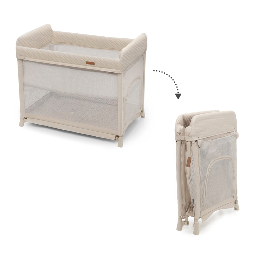 KINDERKRAFT SELECT - Travel crib MOON DREAM beige