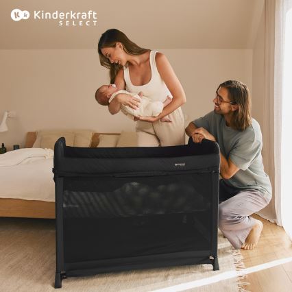 KINDERKRAFT SELECT - Travel crib MOON DREAM black