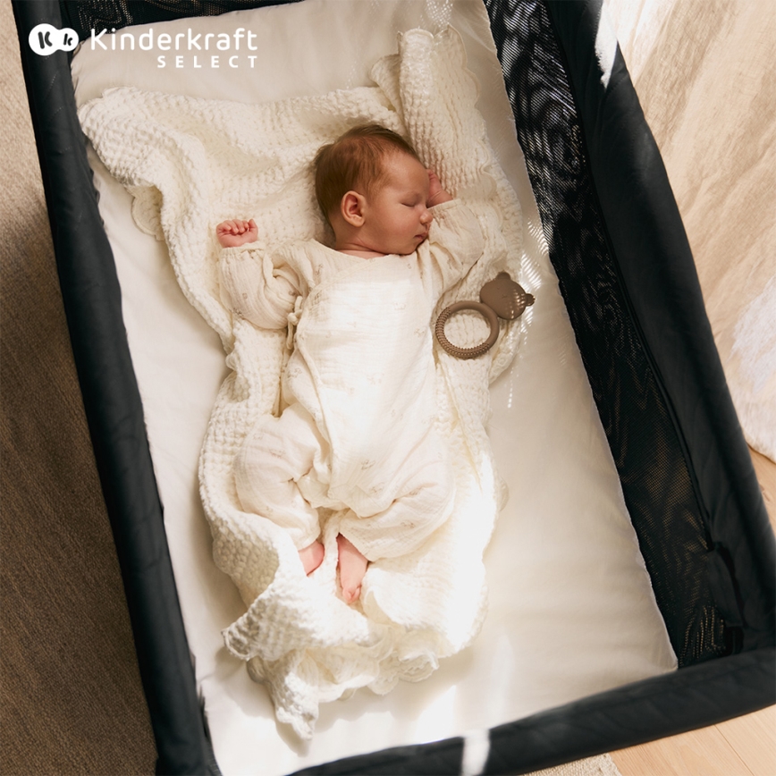 KINDERKRAFT SELECT - Travel crib MOON DREAM black