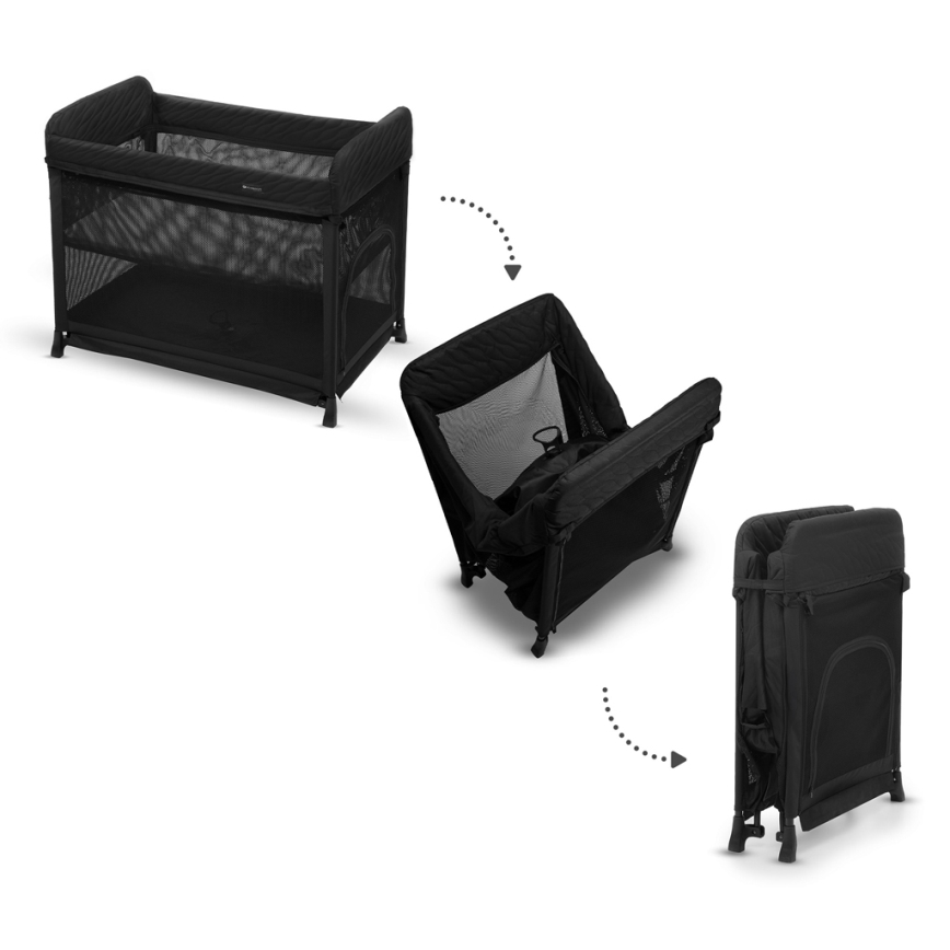 KINDERKRAFT SELECT - Travel crib MOON DREAM black