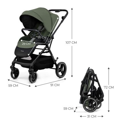 KINDERKRAFT SELECT - YOXI Sport Stroller, Mystic Green