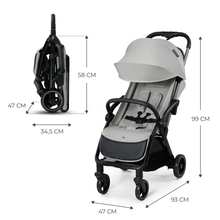 KINDERKRAFT - Stroller APINO grey