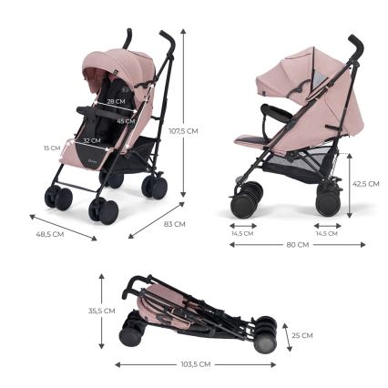 KINDERKRAFT - Stroller SIESTA Pink princess