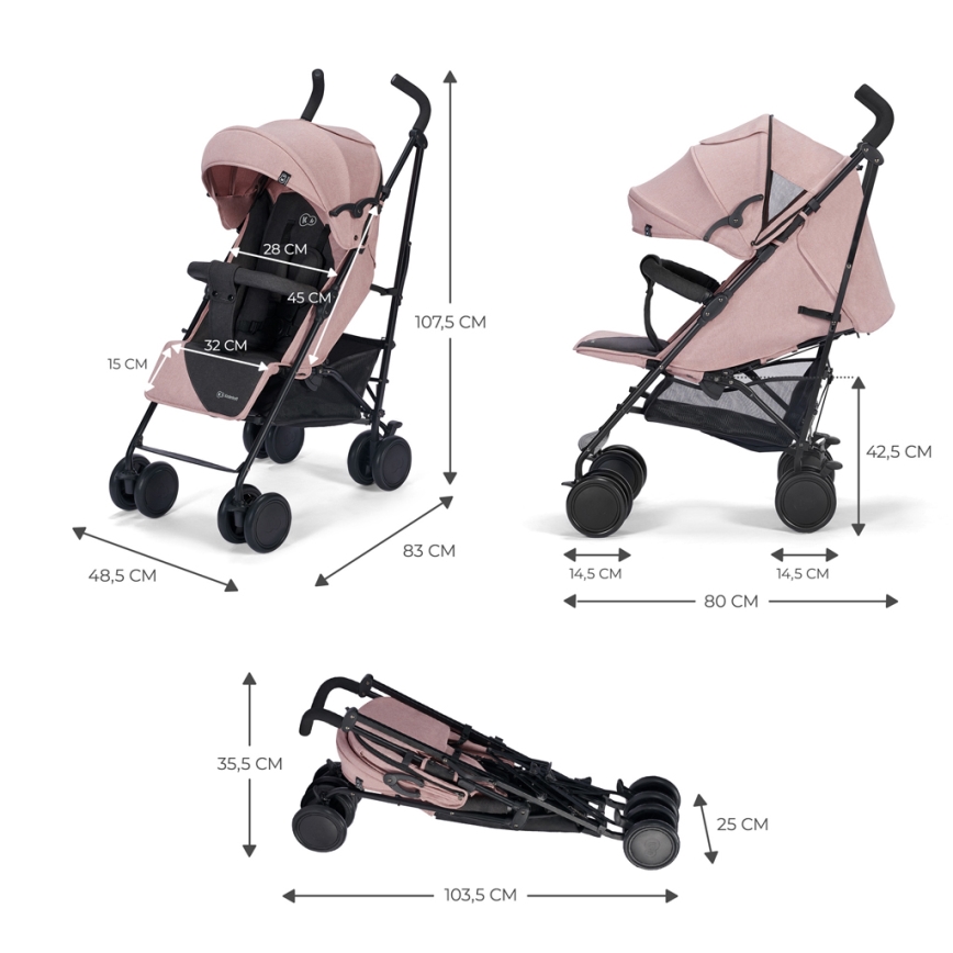 KINDERKRAFT - Stroller SIESTA Pink princess