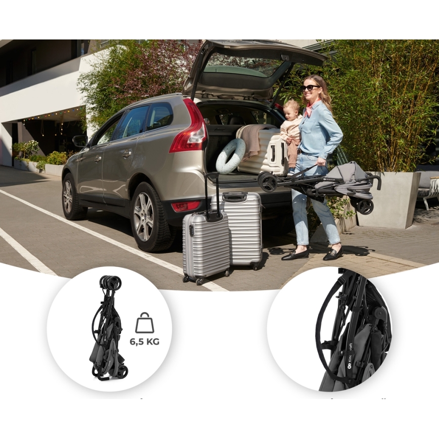 KINDERKRAFT - Stroller TIK Stone grey