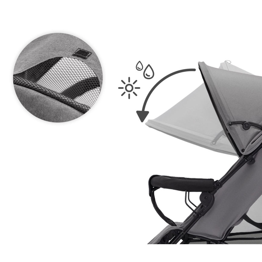 KINDERKRAFT - Stroller TIK Stone grey
