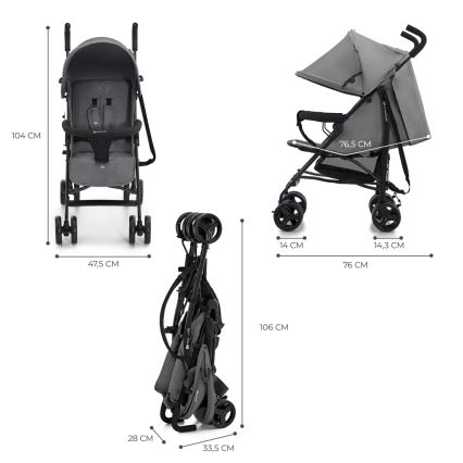 KINDERKRAFT - Stroller TIK Stone grey