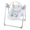 KINDERKRAFT - SWINGEE Baby Swing with Melody, Grey, 4xAAA/230V