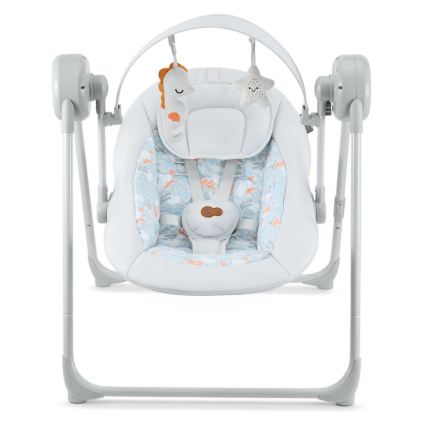 KINDERKRAFT - SWINGEE Baby Swing with Melody, Grey, 4xAAA/230V