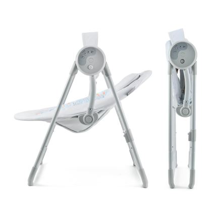 KINDERKRAFT - SWINGEE Baby Swing with Melody, Grey, 4xAAA/230V