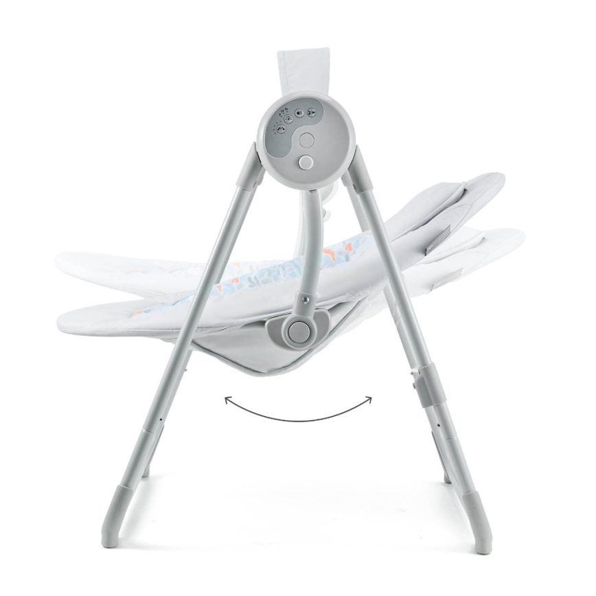 KINDERKRAFT - SWINGEE Baby Swing with Melody, Grey, 4xAAA/230V