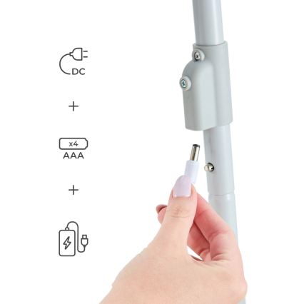 KINDERKRAFT - SWINGEE Baby Swing with Melody, Grey, 4xAAA/230V