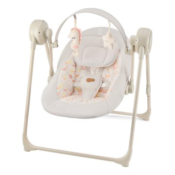 KINDERKRAFT SWINGEE Baby Swing with Music, Beige, 4xAAA/230V