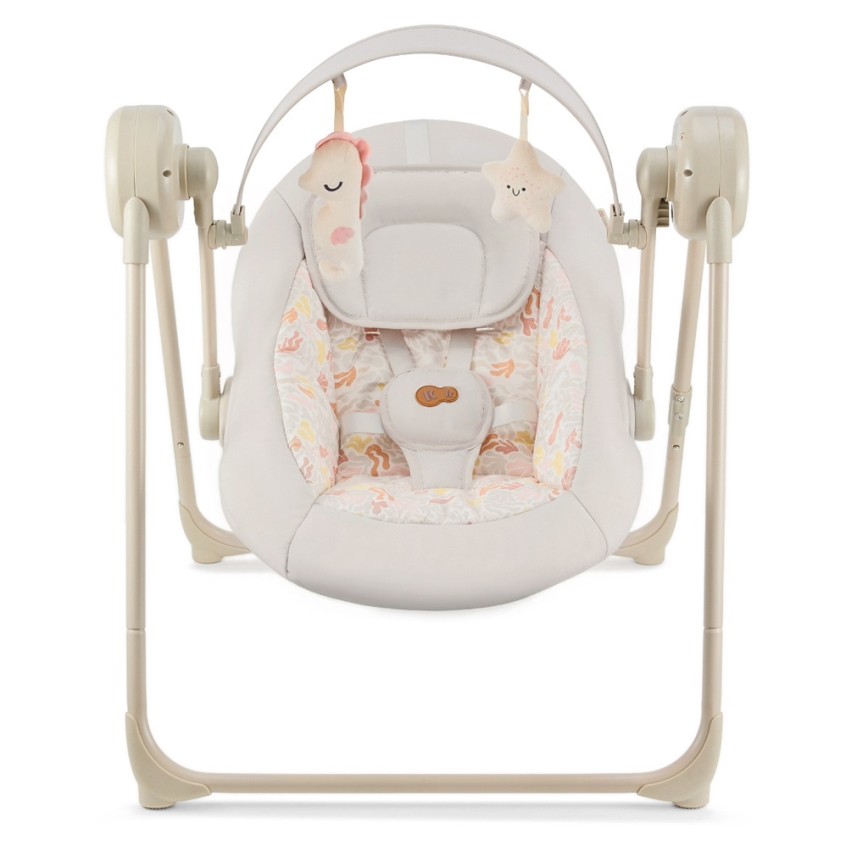 KINDERKRAFT SWINGEE Baby Swing with Music, Beige, 4xAAA/230V