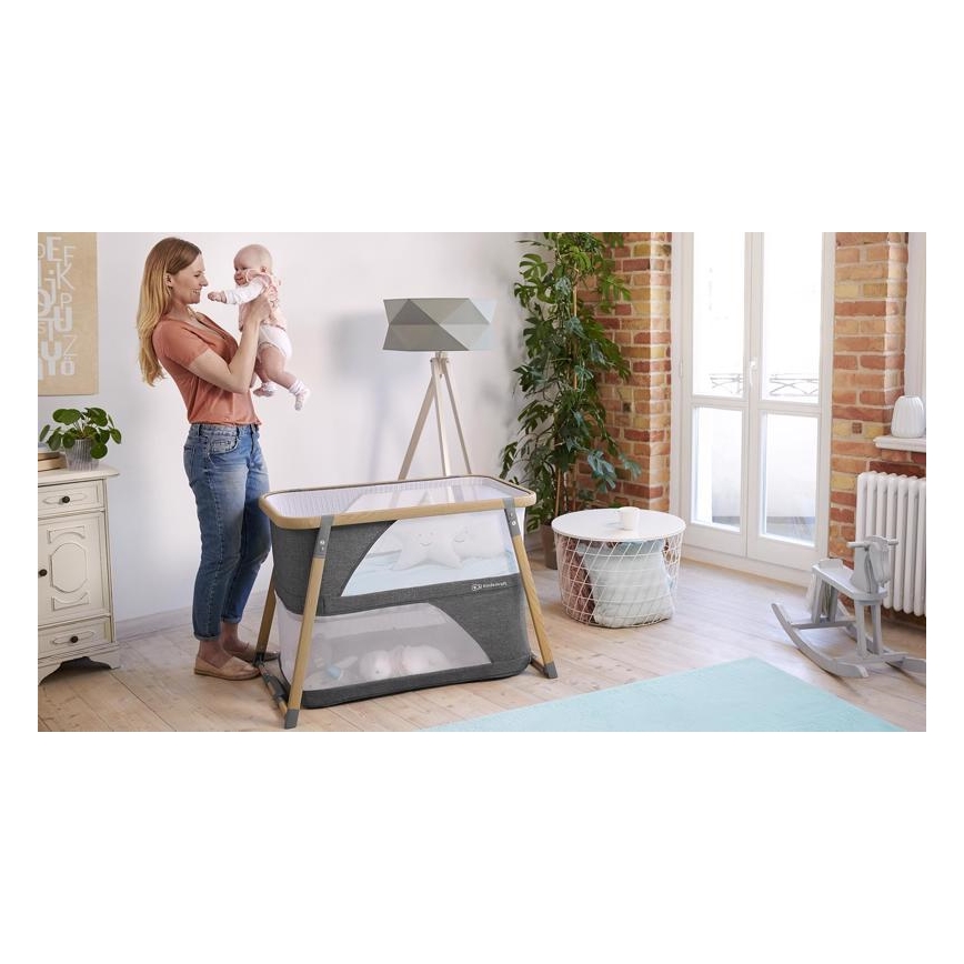KINDERKRAFT - Travel crib 4in1 SOFI grey