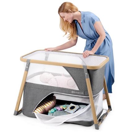 KINDERKRAFT - Travel crib 4in1 SOFI grey