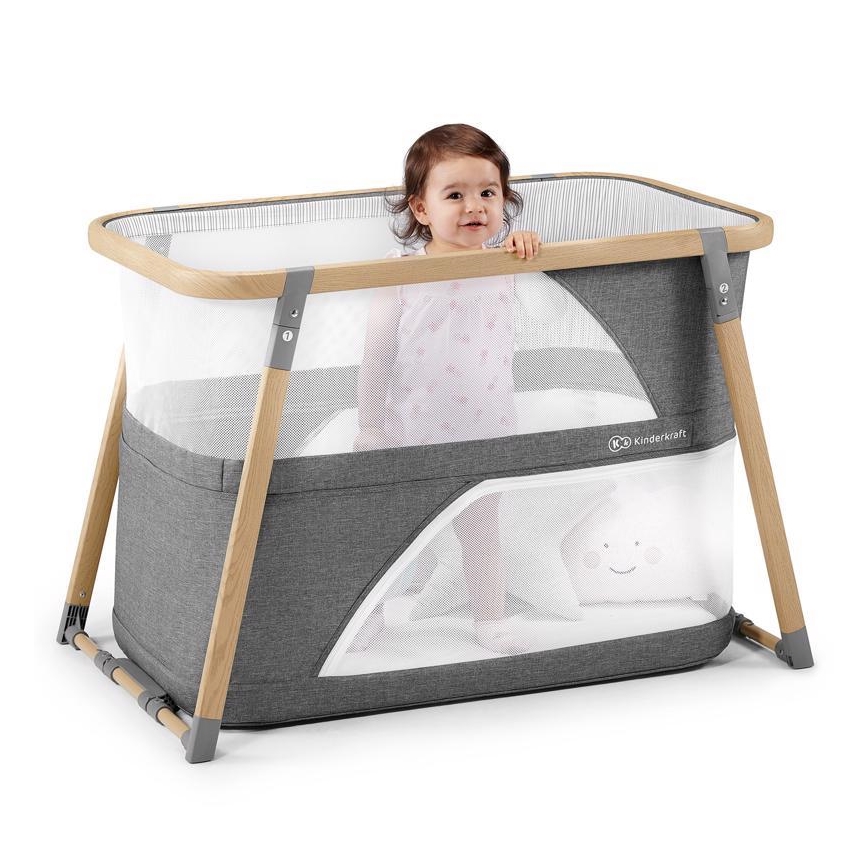 KINDERKRAFT - Travel crib 4in1 SOFI grey