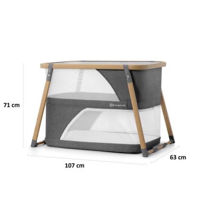 KINDERKRAFT - Travel crib 4in1 SOFI grey