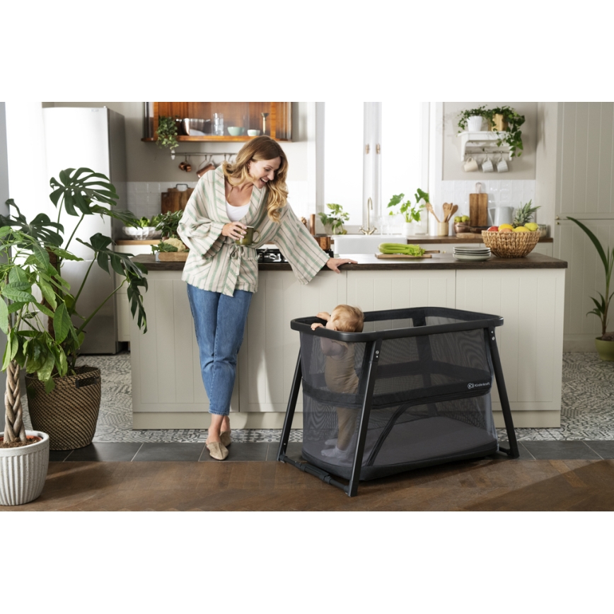 KINDERKRAFT - Travel crib 4in1 SOFI PLUS dark grey