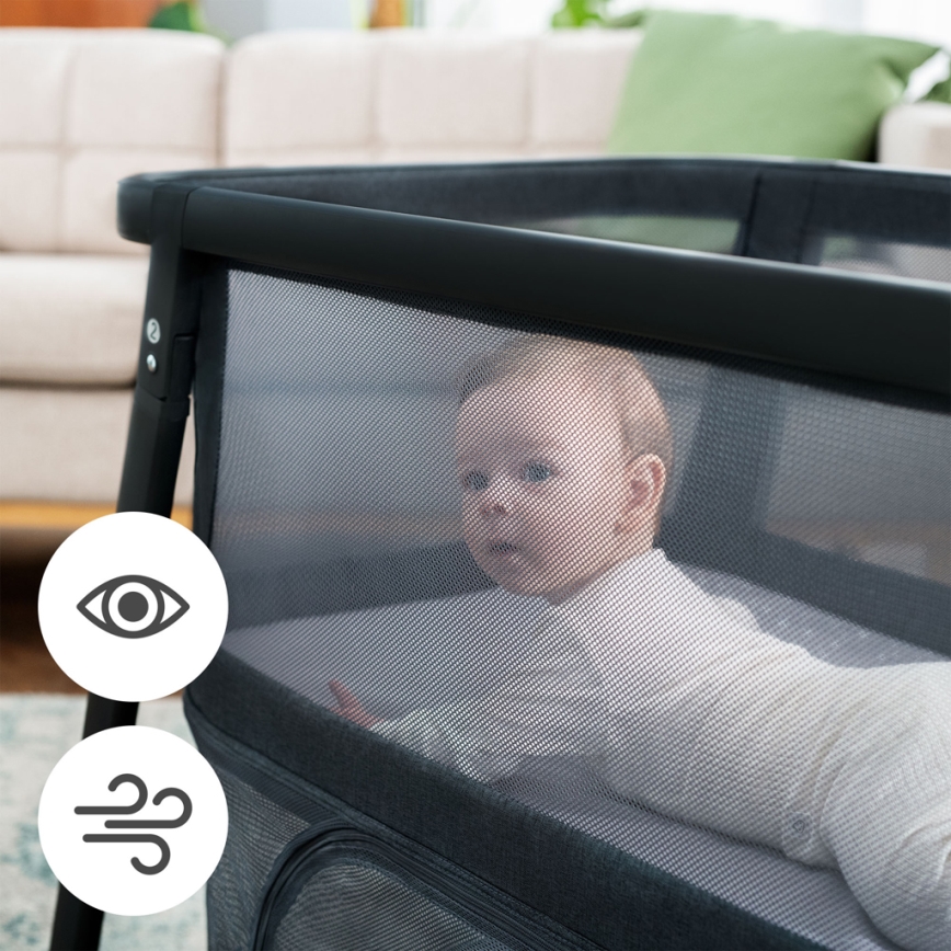 KINDERKRAFT - Travel crib 4in1 SOFI PLUS dark grey