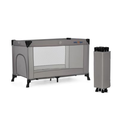KINDERKRAFT - Travel crib Baby Tiger VIKI grey