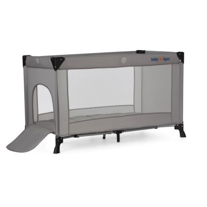 KINDERKRAFT - Travel crib Baby Tiger VIKI grey