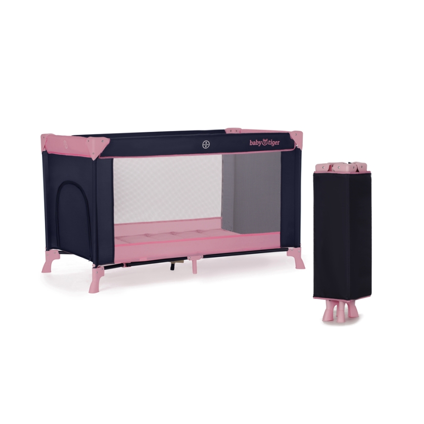 KINDERKRAFT - Travel crib Baby Tiger VIKI pink