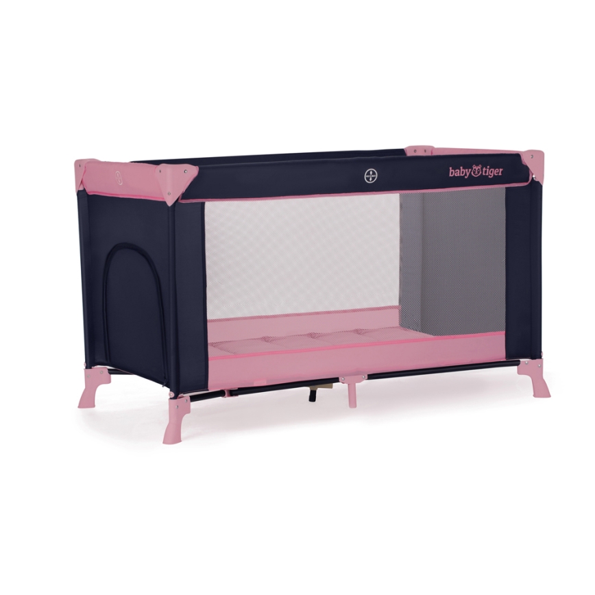 KINDERKRAFT - Travel crib Baby Tiger VIKI pink