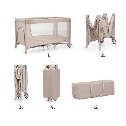 KINDERKRAFT - Travel crib JOY 2 beige