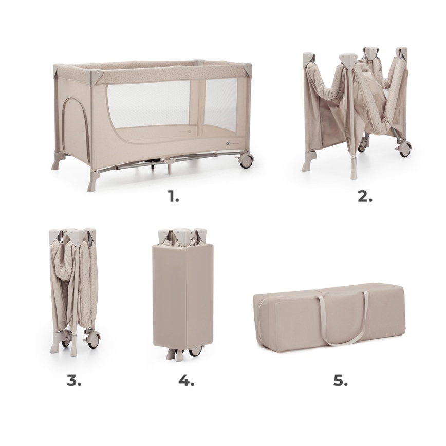 KINDERKRAFT - Travel crib JOY 2 beige
