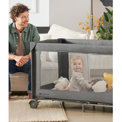 KINDERKRAFT - Travel crib JOY 2 grey