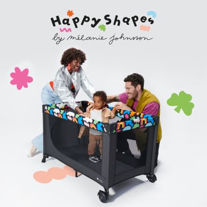 KINDERKRAFT - Travel crib JOY 2 Happy shapes