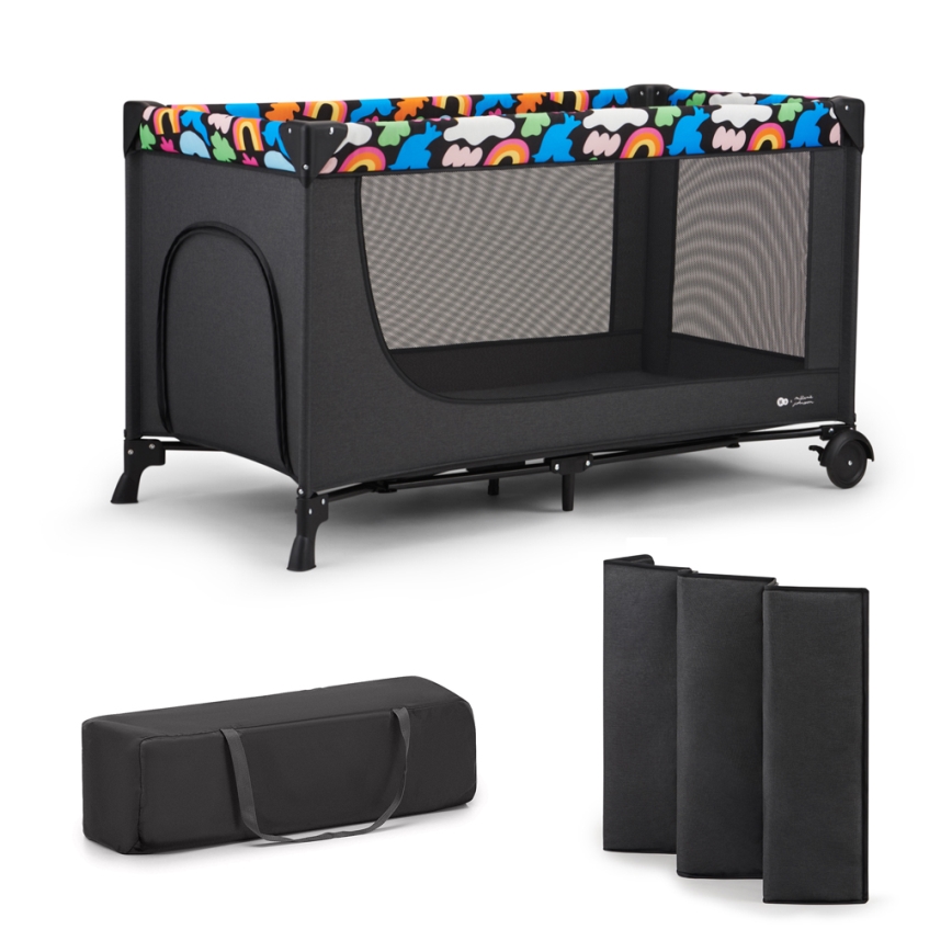 KINDERKRAFT - Travel crib JOY 2 Happy shapes