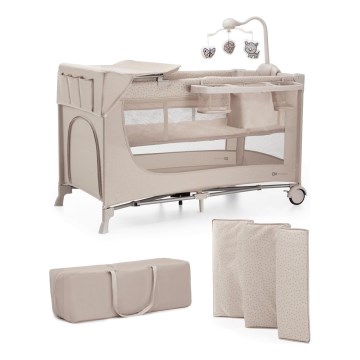 KINDERKRAFT - Travel crib JOY 2 with accessories beige