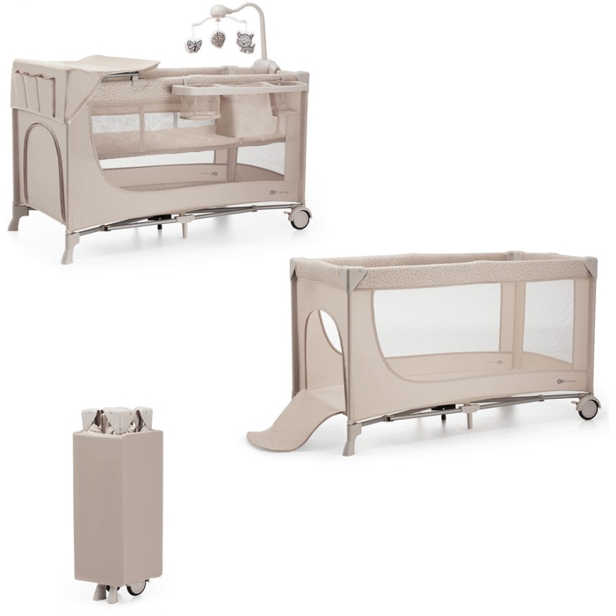 KINDERKRAFT - Travel crib JOY 2 with accessories beige