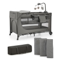 KINDERKRAFT - Travel crib JOY 2 with accessories grey
