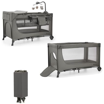 KINDERKRAFT - Travel crib JOY 2 with accessories grey