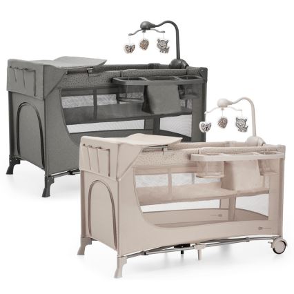KINDERKRAFT - Travel crib JOY 2 with accessories grey