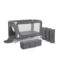 KINDERKRAFT - Travel crib JOY grey-blue