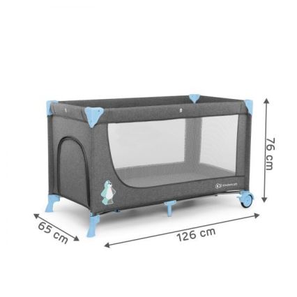 KINDERKRAFT - Travel crib JOY grey-blue