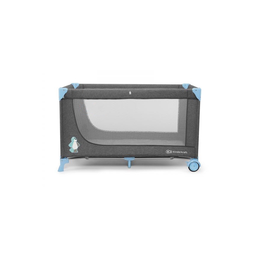 KINDERKRAFT - Travel crib JOY grey-blue