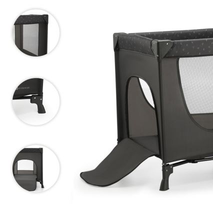 KINDERKRAFT - Travel crib JOY grey