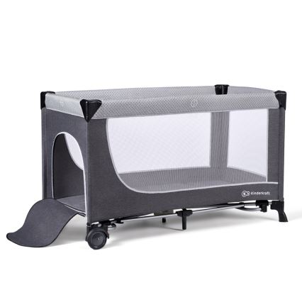 KINDERKRAFT - Travel crib LEODY grey