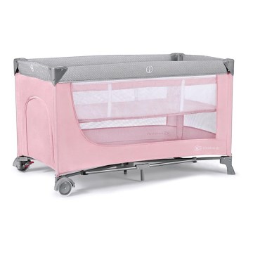 KINDERKRAFT - Travel crib LEODY pink
