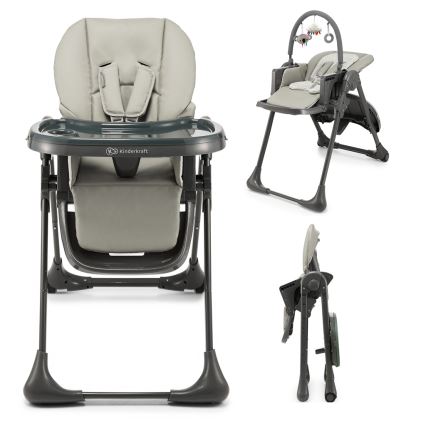 KINDERKRAFT - TUMMIE 2-in-1 Children's Dining Chair, Grey