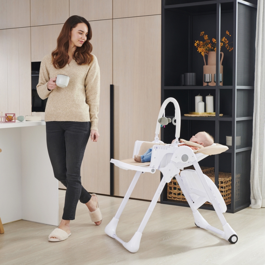 KINDERKRAFT - TUMMIE 2-in-1 Children's High Chair, Beige