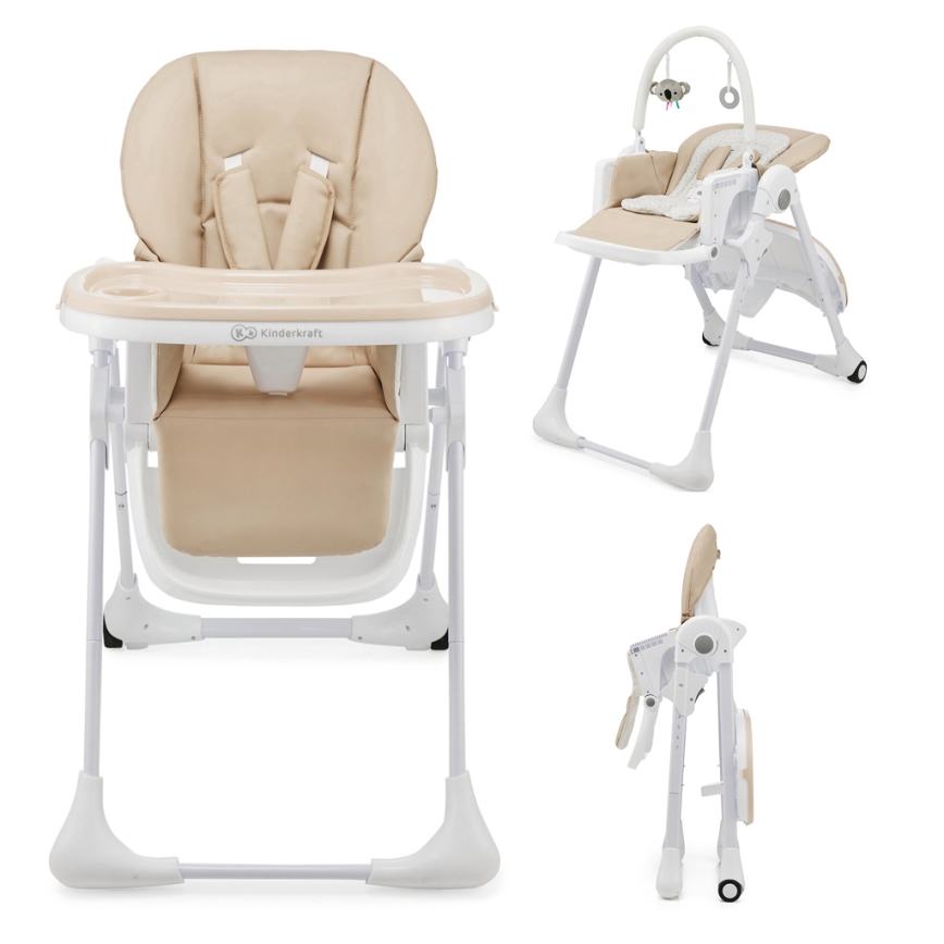 KINDERKRAFT - TUMMIE 2-in-1 Children's High Chair, Beige